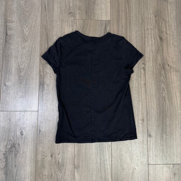Madewell Essential Slim Tee Womens M Black Lightweight Cotton Crewneck Pullover - Picture 7 of 9